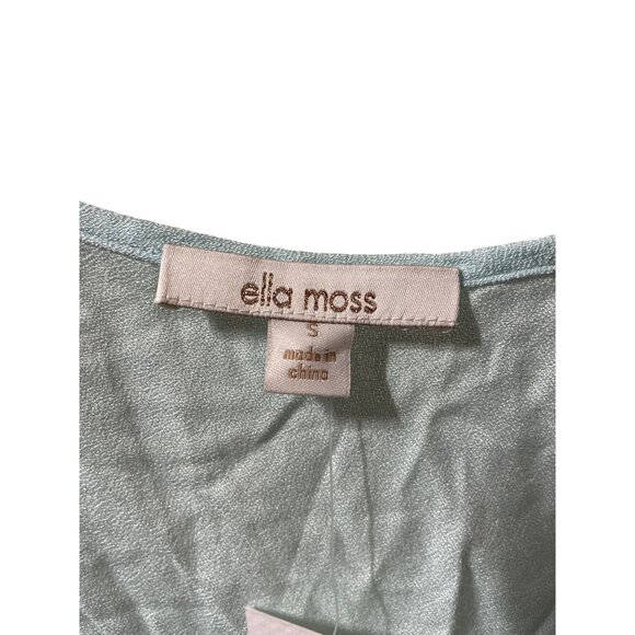 Ella Moss Aqua Tank Top with Fringe down Front scope Neck‎ - Picture 3 of 4